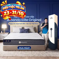 Nệm lò xo Amando Elite Original túi độc lập tiêu chuẩn khách sạn 5 sao dày 23cm
