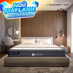 Nệm lò xo túi độc lập Amando Elite Plus ngủ mát, êm sâu dày 25cm