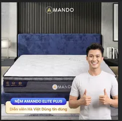 Nệm lò xo túi độc lập Amando Elite Plus ngủ mát, êm sâu dày 25cm