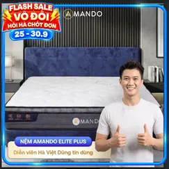 Nệm lò xo túi độc lập Amando Elite Plus ngủ mát, êm sâu dày 25cm