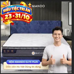 Nệm lò xo túi độc lập Amando Elite Plus ngủ mát, êm sâu dày 25cm