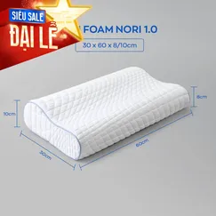 Gối foam Goodnight Nori 1.0 lượn sóng nâng đỡ cổ vai gáy