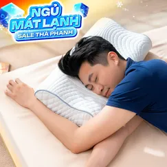 Gối foam Goodnight Nori 1.0 lượn sóng nâng đỡ cổ vai gáy