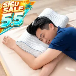 Gối foam Goodnight Nori 1.0 lượn sóng nâng đỡ cổ vai gáy