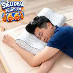 Gối foam Goodnight Nori 1.0 lượn sóng nâng đỡ cổ vai gáy