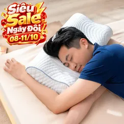 Gối foam Goodnight Nori 1.0 lượn sóng nâng đỡ cổ vai gáy