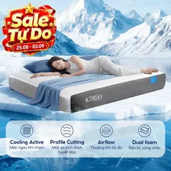 [BST Ngủ Mát] Nệm foam iComfy Coolax Plus Băng Lạnh Đa Tầng Dày 20cm