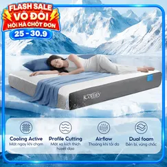 [BST Ngủ Mát] Nệm foam iComfy Coolax Plus Băng Lạnh Đa Tầng Dày 20cm