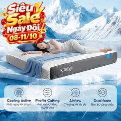 [BST Ngủ Mát] Nệm foam iComfy Coolax Plus Băng Lạnh Đa Tầng Dày 20cm