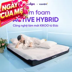 Nệm foam công nghệ Đức Goodnight Active Hybrid dày 20cm