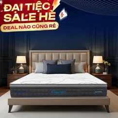 [Mới - Độc quyền] Nệm lò xo túi độc lập 3 vùng Dunlopillo de.Stress Powerful