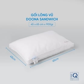 Gối lông vũ Doona Sandwich cao cấp kháng khuẩn