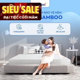 Bảo vệ nệm Doona Bamboo chống bụi bẩn, thoáng khí