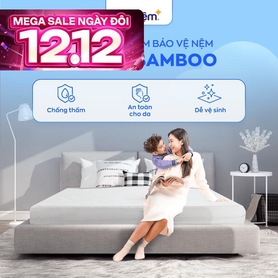 Bảo vệ nệm Doona Bamboo chống bụi bẩn, thoáng khí