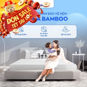 Bảo vệ nệm Doona Bamboo chống bụi bẩn, thoáng khí