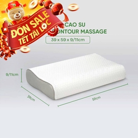 Gối cao su Gummi Contour Massage 100% thiên nhiên công thái học