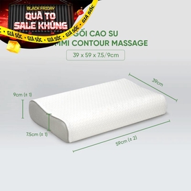 Gối cao su Gummi Contour Massage 100% thiên nhiên công thái học