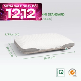 Gối cao su Gummi Standard 100% thiên nhiên thoáng khí