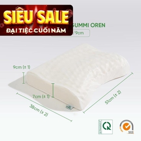 Gối cao su Gummi Oren 100% thiên nhiên massage cổ vai gáy