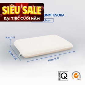 Gối cao su Gummi Evora 100% thiên nhiên massage thoáng khí
