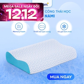 Gối foam Comfy Nami công thái học (BST Ngủ Mát)