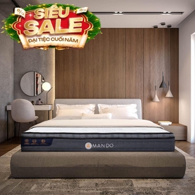 Nệm lò xo túi độc lập Amando Elite Plus giảm tiếng ồn dày 25cm