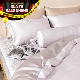 Bộ chăn ga phủ chần Lụa Tencel cao cấp Amando Élan 5 chi tiết TC001