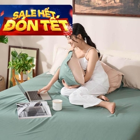 Bộ ga chun micro satin Amando Cozy 3 chi tiết