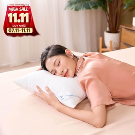 Gối lông vũ nhân tạo Goodnight Mochi siêu êm chuẩn khách sạn 5 sao