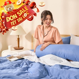 Bộ ga chun tencel Amando Celia 5 chi tiết màu trơn tinh tế