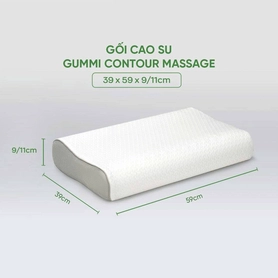Gối cao su Gummi Contour Massage 100% thiên nhiên công thái học