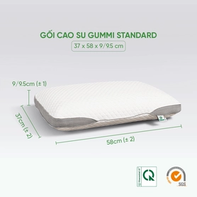 Gối cao su Gummi Standard 100% thiên nhiên thoáng khí