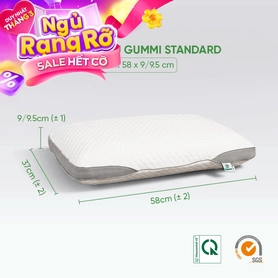 Gối cao su Gummi Standard 100% thiên nhiên thoáng khí