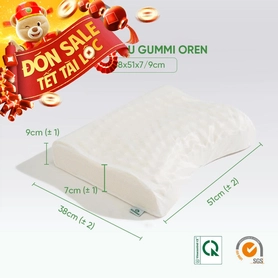 Gối cao su Gummi Oren 100% thiên nhiên massage cổ vai gáy