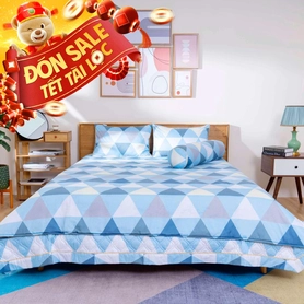 Bộ chăn ga phủ cotton Amando Dream 5 chi tiết