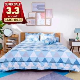 Bộ chăn ga phủ cotton Amando Dream 5 chi tiết