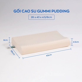 Gối cao su trẻ em Gummi Pudding 100% thiên nhiên