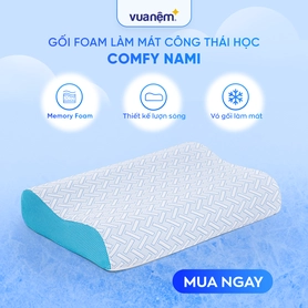 Gối foam Comfy Nami công thái học (BST Ngủ Mát)