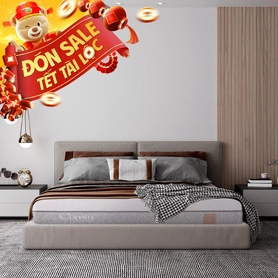 Nệm foam Comfy Lux 2.0 cao cấp kháng khuẩn kép dày 22cm