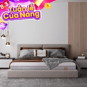 Nệm foam Comfy Lux 2.0 cao cấp kháng khuẩn kép dày 22cm