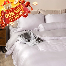 Bộ chăn ga chun chần lụa tencel cao cấp Amando Élan 5 chi tiết (TC001 và TC005)