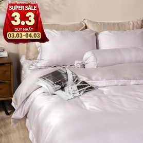 Bộ chăn ga chun chần lụa tencel cao cấp Amando Élan 5 chi tiết (TC001 và TC005)