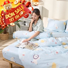 Bộ ga chun sợi gỗ thiên nhiên tencel Amando Aleena 4 chi tiết