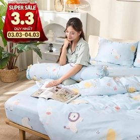 Bộ ga chun sợi gỗ thiên nhiên tencel Amando Aleena 4 chi tiết