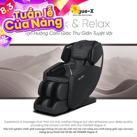 Ghế massage Ogawa Vogue-X giảm đau nhức cơ bắp, giải phóng các điểm căng cơ