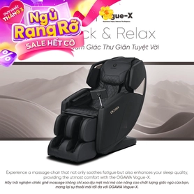 Ghế massage Ogawa Vogue-X giảm đau nhức cơ bắp, giải phóng các điểm căng cơ