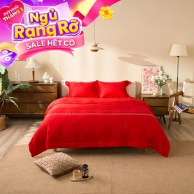 Bộ chăn ga Amando Love ấm áp, sang trọng