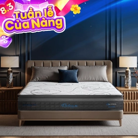 Nệm lò xo Dunlopillo de.Stress Release túi độc lập phân 5 vùng nâng đỡ chuyên sâu