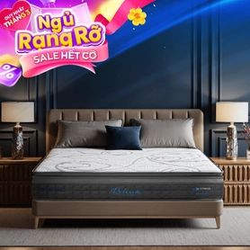 Nệm lò xo Dunlopillo de.Stress Release túi độc lập phân 5 vùng nâng đỡ chuyên sâu