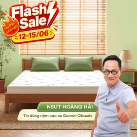 Nệm cao su thiên nhiên Gummi Classic thế hệ mới dày 5/10/15cm